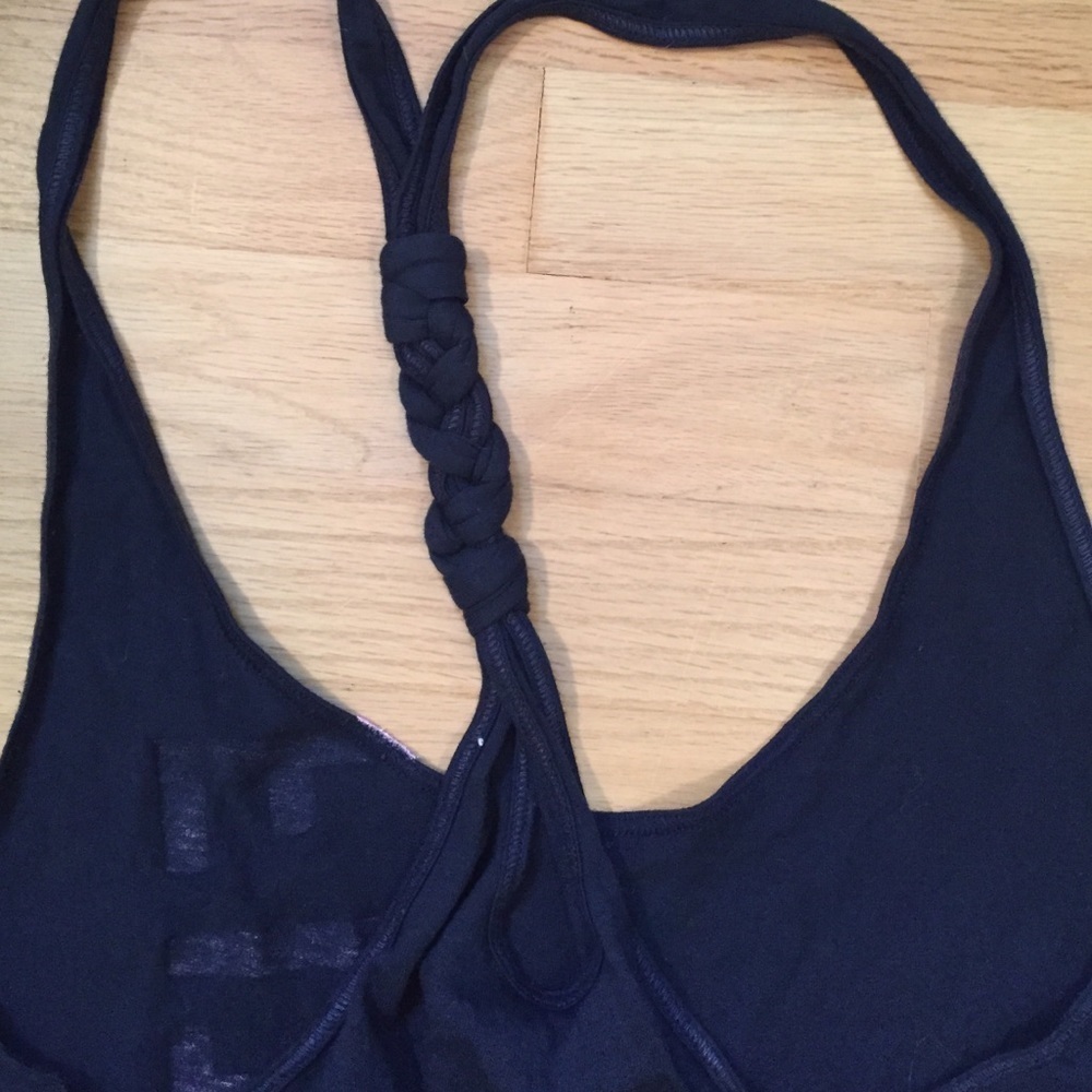 NWOT Abercrombie loose navy halter tank - Picture 3 of 3